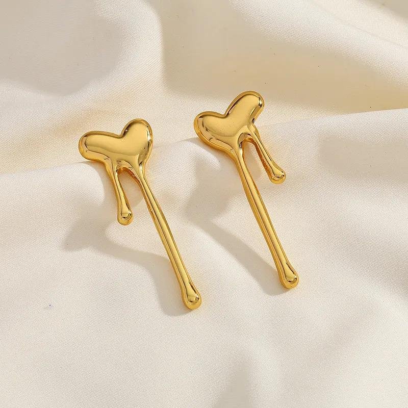 Heart shaped IG style studs