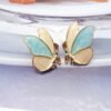 Butterfly enamel alloy earrings