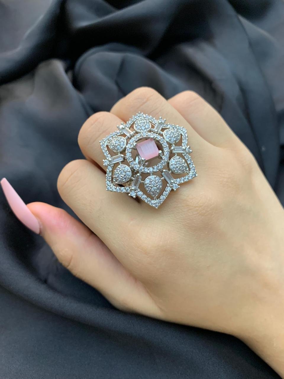 Pink Zircon Ring