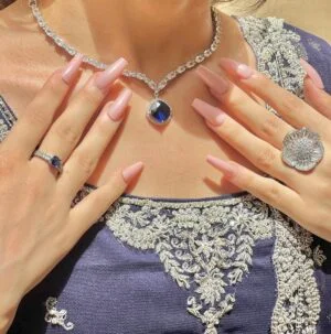 blue stone zircon set