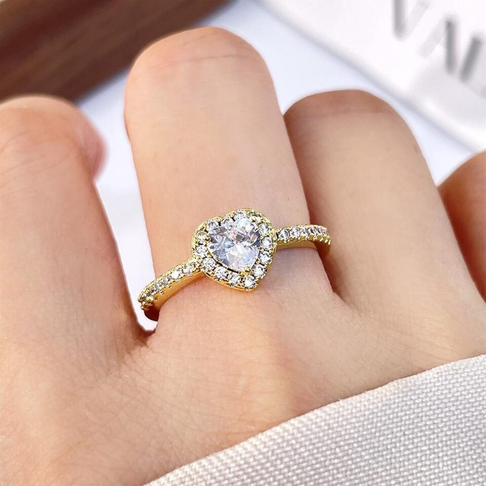 heart brass ring