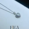 heart shaped zircon necklace set
