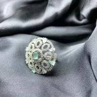 mint stone zircon ring